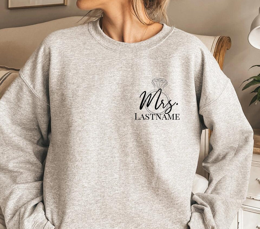 Mrs Personalized With Ring Top