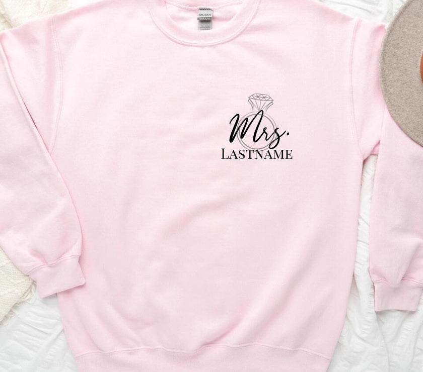 Mrs Personalized With Ring Top
